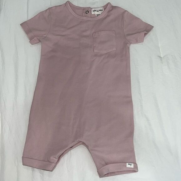 MILES THE LABEL BASIC CLOUDY PINK ROMPER 12M - Picture 1 of 5